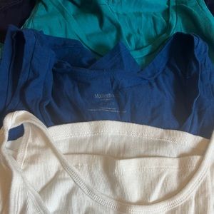 Four motherhood maternity NWOT size large tanks